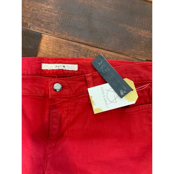 Joe's Jeans Red Denim Socialite Kicker Cropped Jeans, Size 30, NWT! - Picture 2 of 5